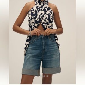 The Austyn High-Rise Cuffed Jean Shorts by Pilcro - 25